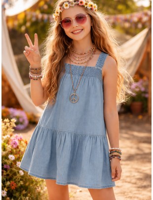 VESTIDO DENIM NIÑA LOSAN...