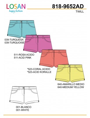 SHORTS TURQUESA BEBÉ LOSAN